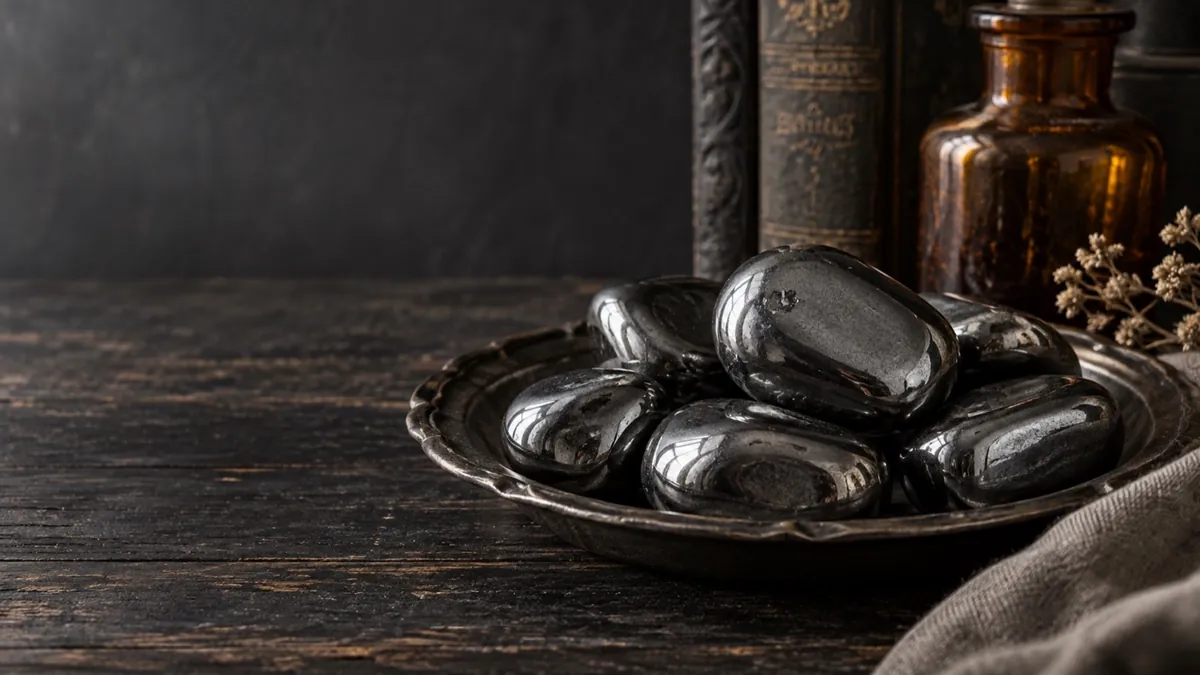 Hematite crystal — photograph of the stone