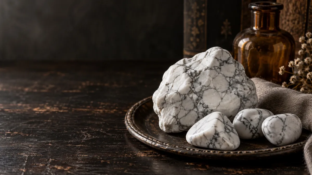 Howlite crystal — photograph of the stone