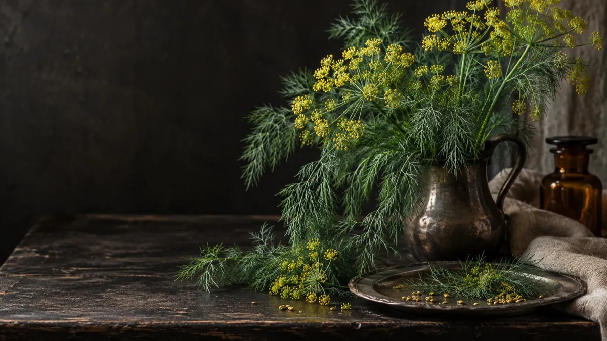 Dill (Anethum graveolens) — photograph of the herb