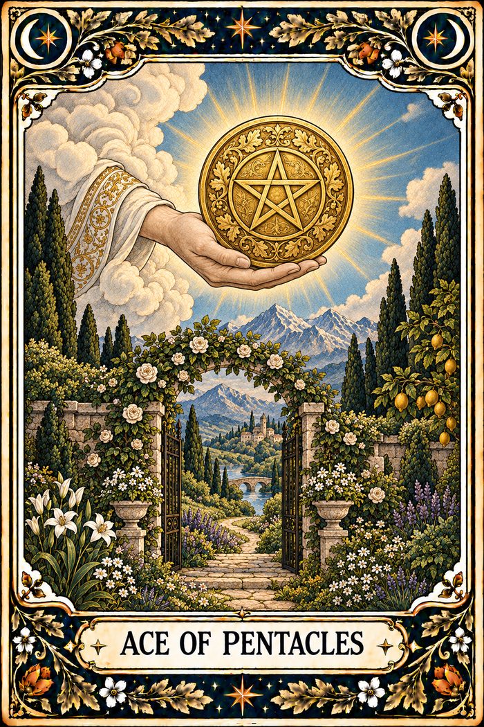 Ace of Pentacles tarot card