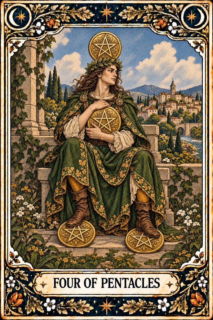 Four of Pentacles tarot card