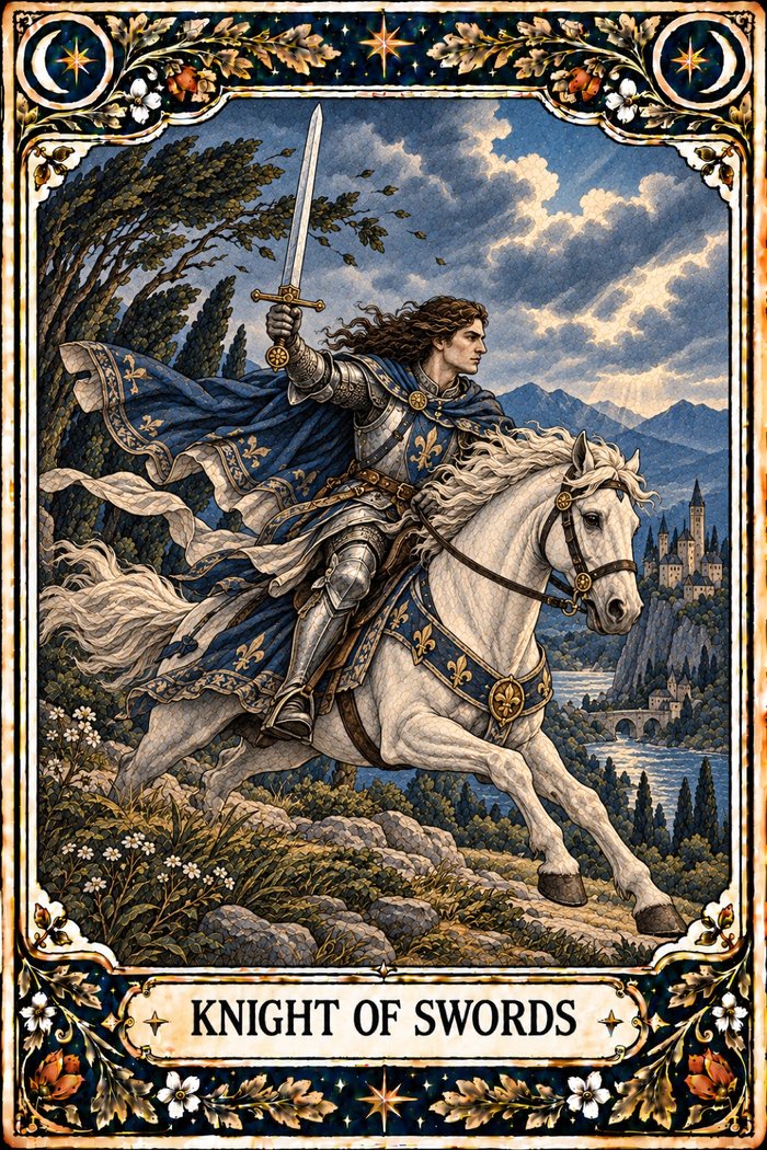 Knight of Swords tarot card