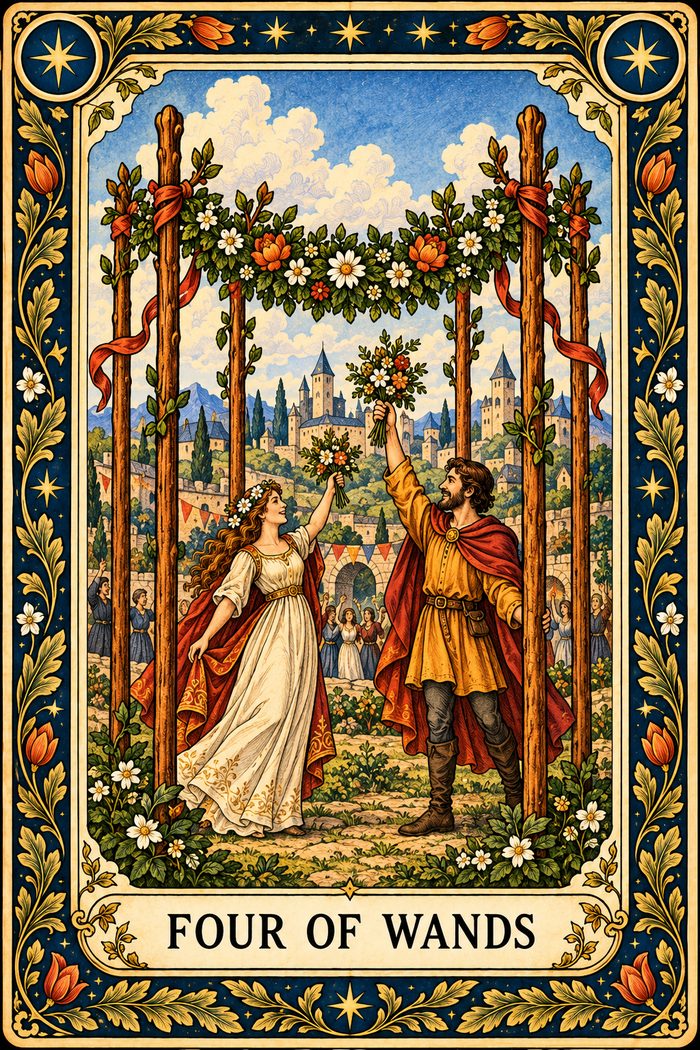 Four of Wands tarot card