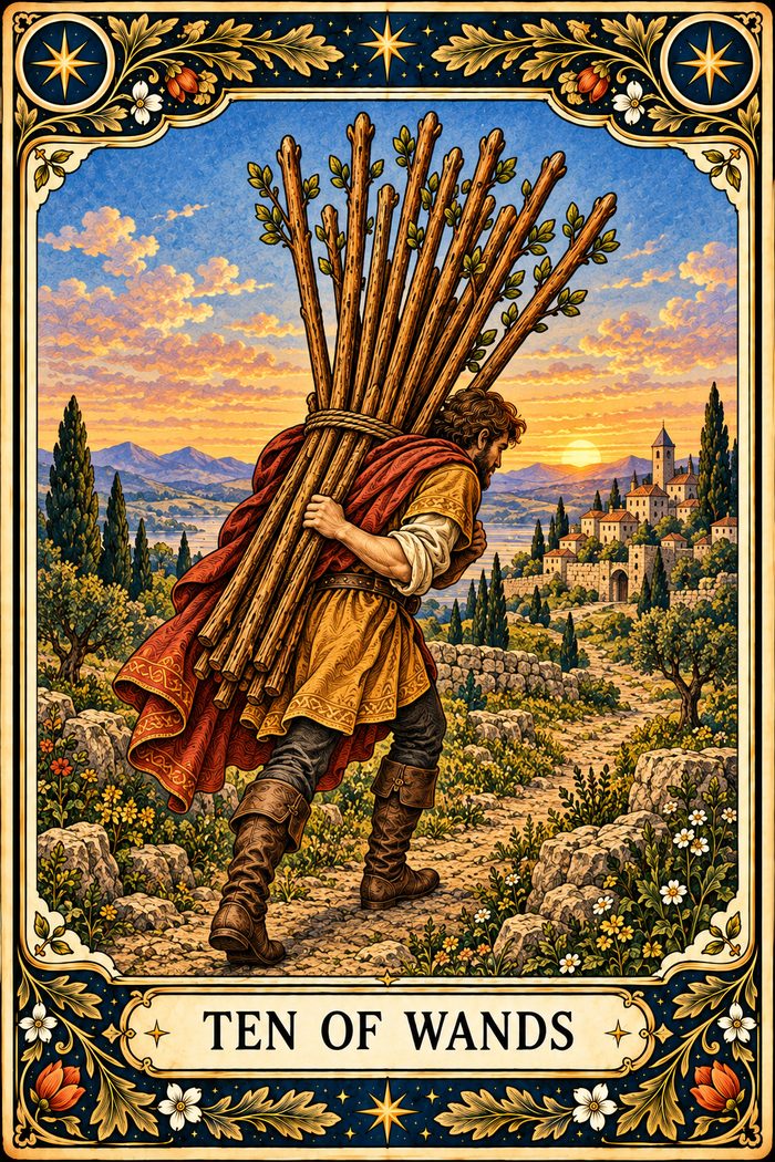 Ten of Wands tarot card